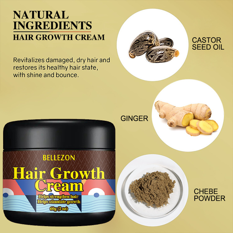 Custom Logo Hair Loss Regrowth Treatment Chebe Hair Cream Hair Growth Cream