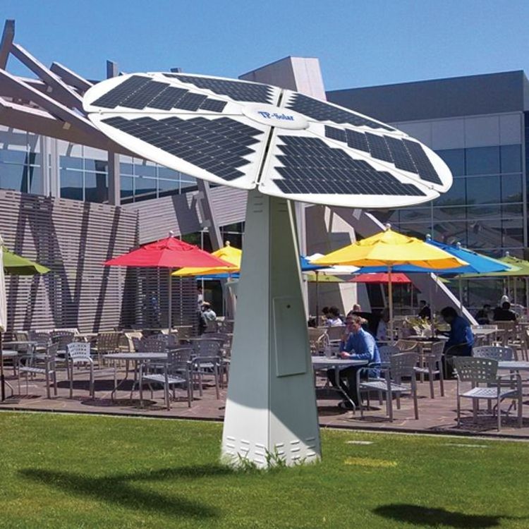 Solar Products 2023 New Arrivals Home Solar Energy System Design Solar Energy Tree Backyard Must-Have Parasol With Solar Panel