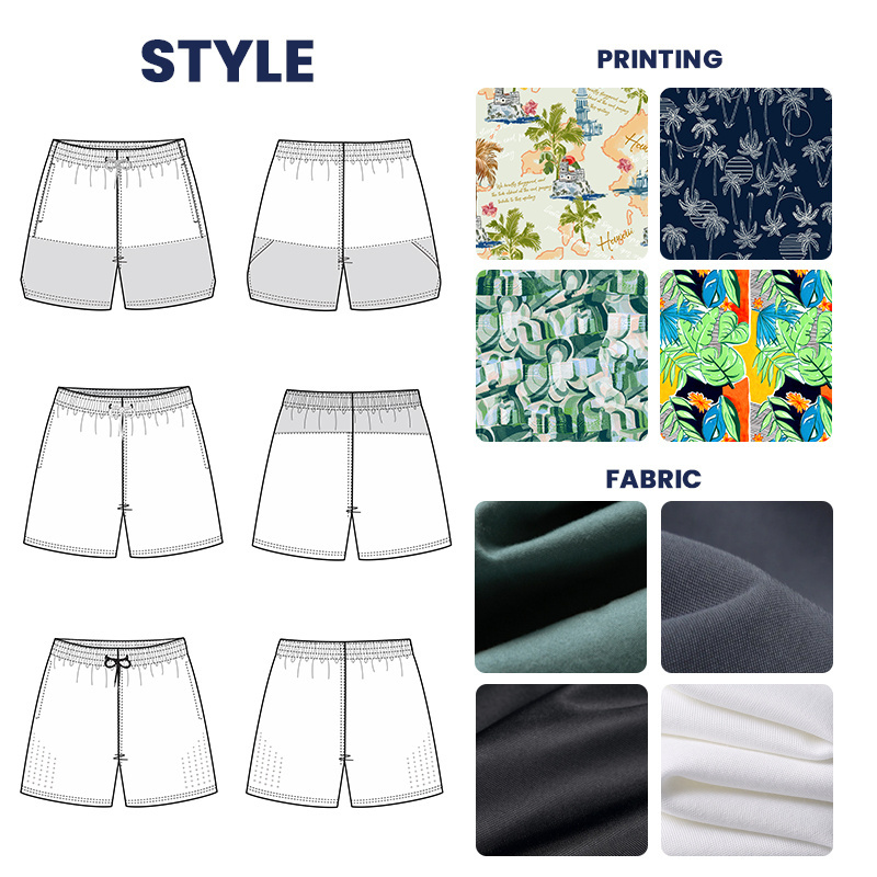 2024 Hot Sale Custom Mens Swim Trunks Quick Dry Swim Jogger Shorts For Men