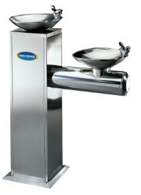 airport stainless steel free standing water dispenser