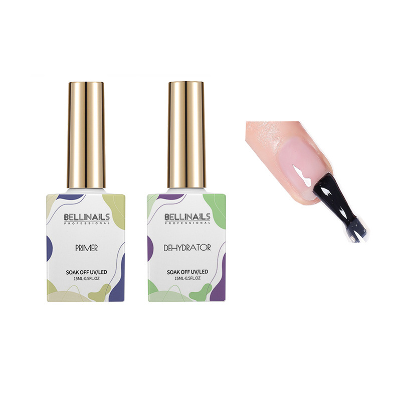 Bellinails Bonder nail prep dehydrator and ACID-FREE Primer Acrylic UV Gel Base Coat Primer Air Dry nail art primer