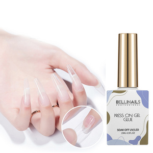 BELLINAILS private label  custom label Fake soft nails tips press on acrylic nails uv gel nail glue for tips gummy base