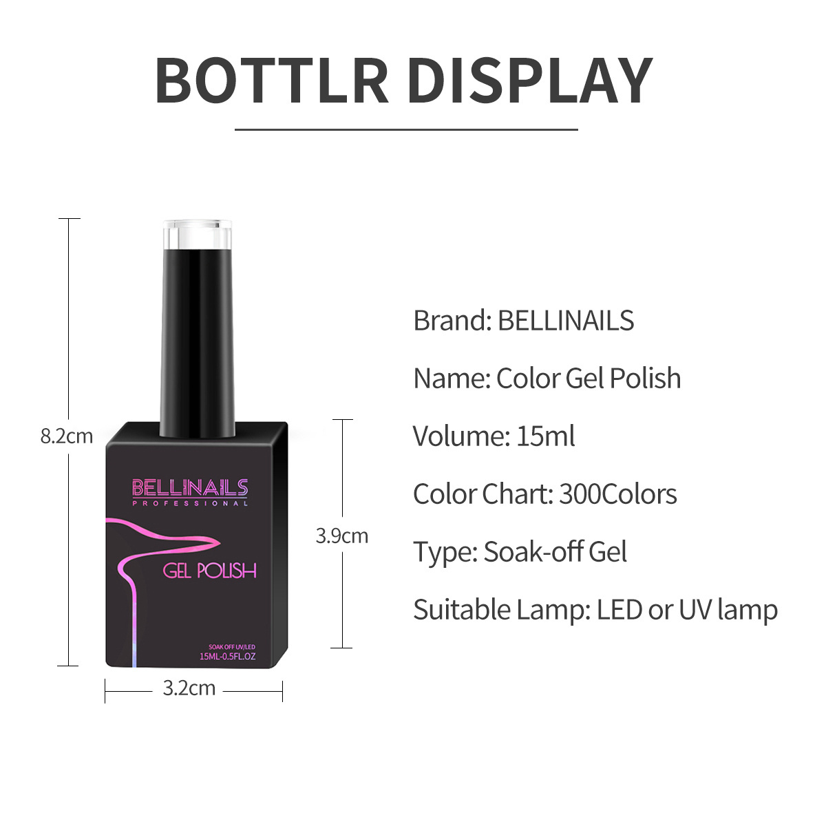 BELLINAILS  Professional Nail Supplies Soak Off Gel Nail Polish Custom Private Label Color UV/LED Lamp Gel Polish For Nail Salon