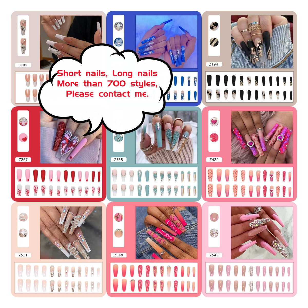 3D 24Pcs/Set With Sticker Rainbow Ballerina Full Cover Press on Nail Art Tips Artificial Long Coffin Designed Press On Nails