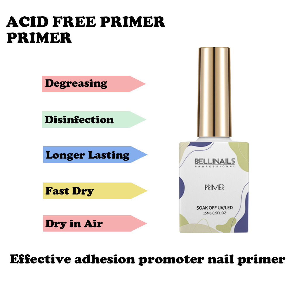 Bellinails Nail Prep Dehydrator And Acid-free Primer Acrylic Uv Gel Base Coat Primer Air Dry Nail Primer And Dehydrator Ph Bond