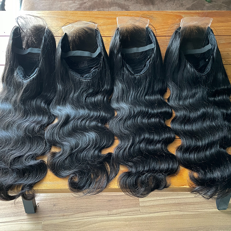 Cheap Wholesale In Bulk Online Peruvian Natural Real Closure 100 Wigs For Black Women Full Lace Front Human Hair Wigs