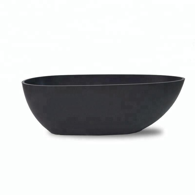 Good Price Luxury Marble Pure Black Stone Bathtub BS-8608