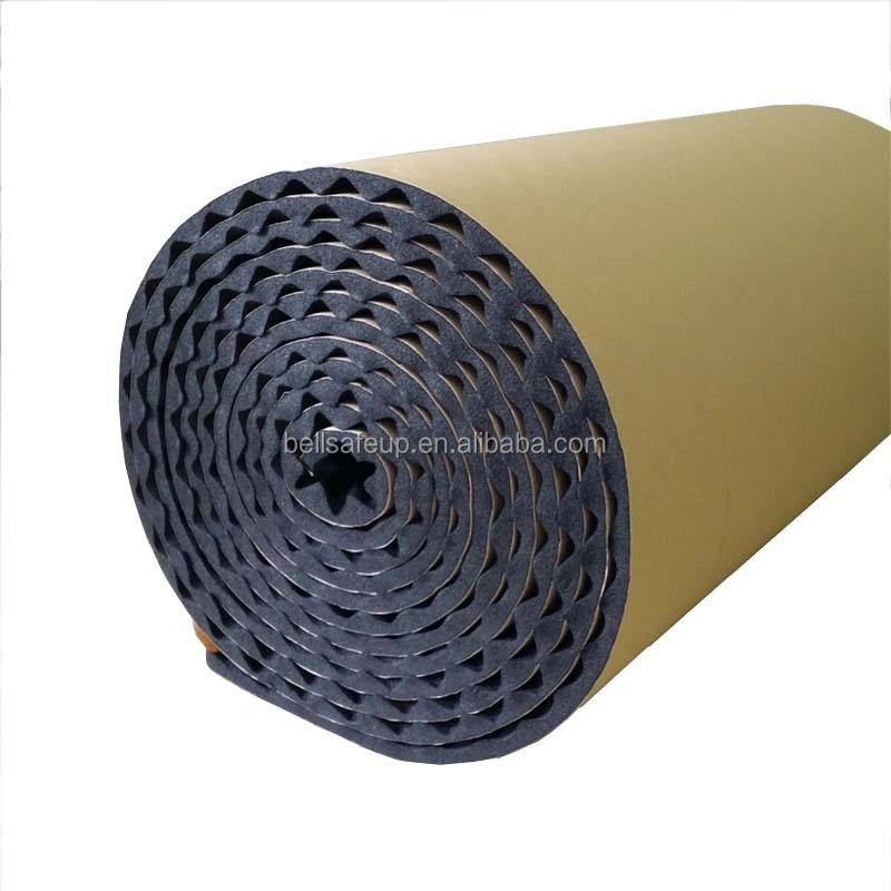 Bellsafe Closed Cell NBR Egg Crate Soundproof Rubber Insulation Sheet with Self Adhesive Acoustic Egg Crate Foam