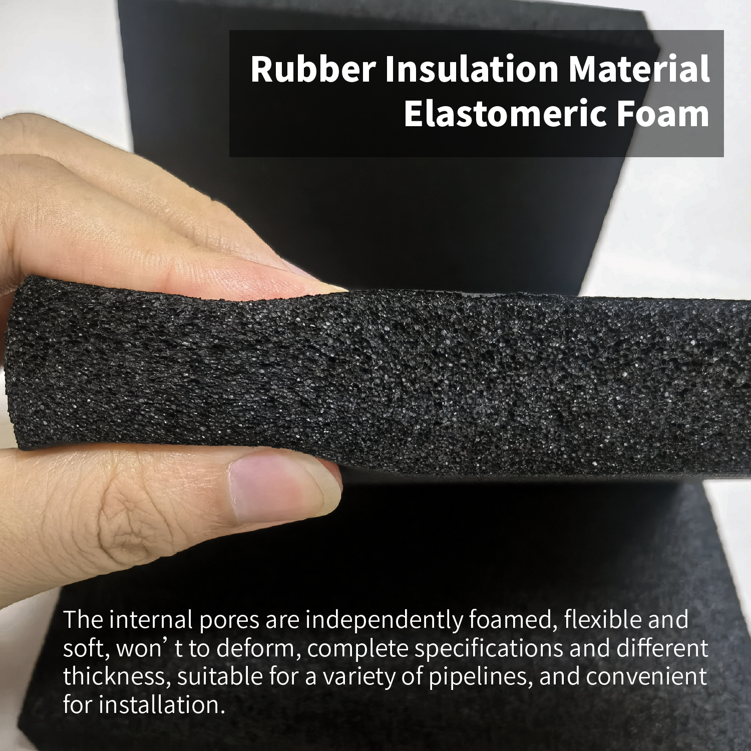 Bellsafe High Density Flexible Foam Rubber Insulation Sheet Neoprene Rubber Sheet for Thermal Insulation