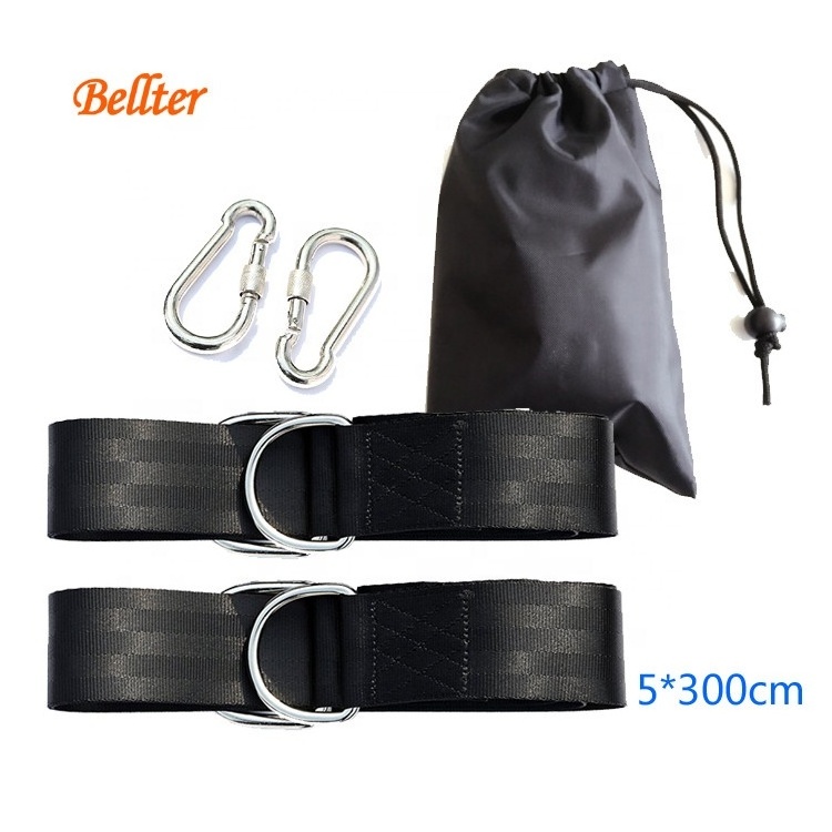 Tree Swing Hanging Kit Straps with Heavy Duty Locking Carabiners   Durable Outdoor Hammock Swing Rope