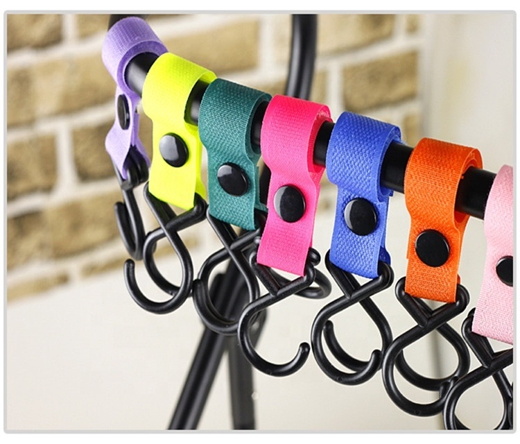 Reusable stroller hook clips/stroller bag hook portable baby stroller hook