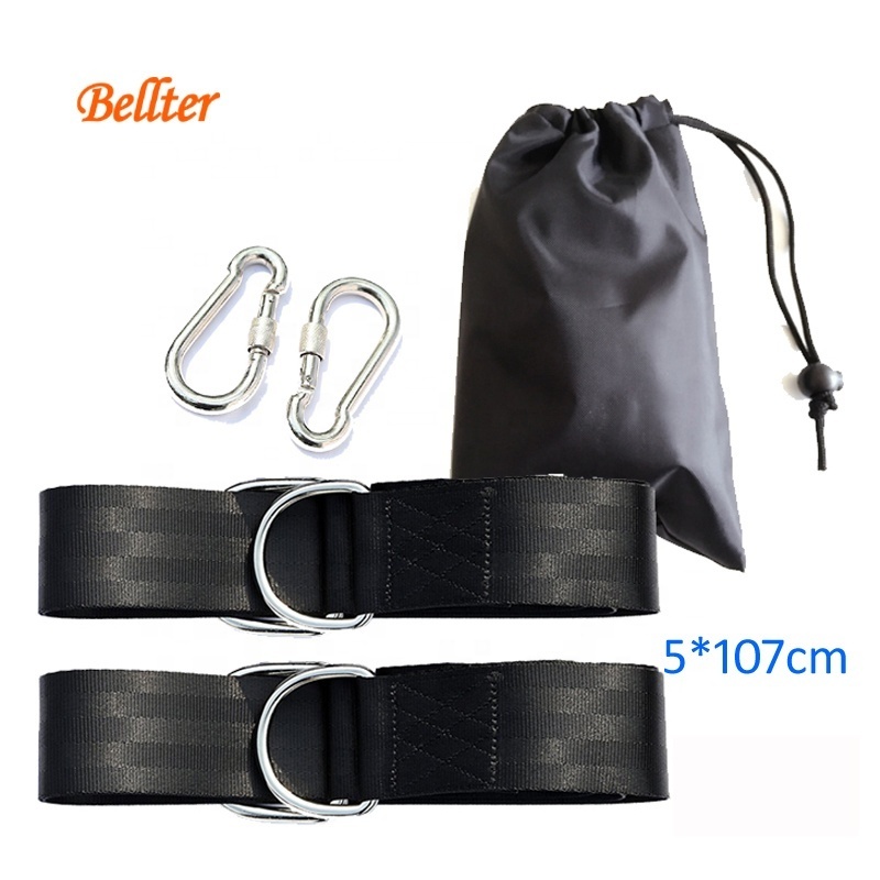 Tree Swing Hanging Kit Straps with Heavy Duty Locking Carabiners   Durable Outdoor Hammock Swing Rope