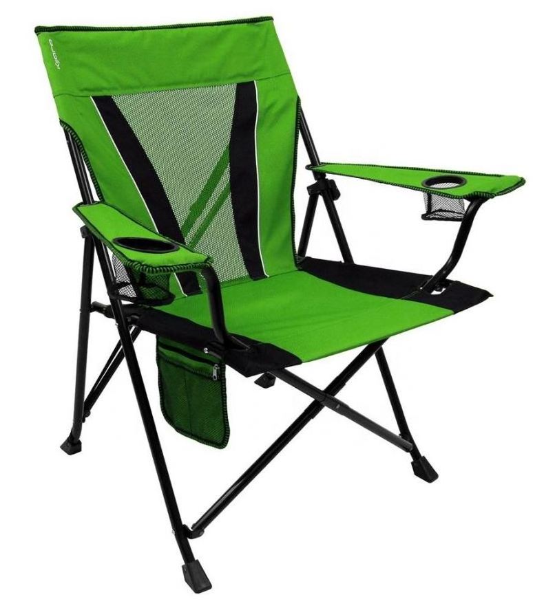 Camping Chair Ergonomic High Back Support 300lbs with Carry Bag Folding Quad Chair