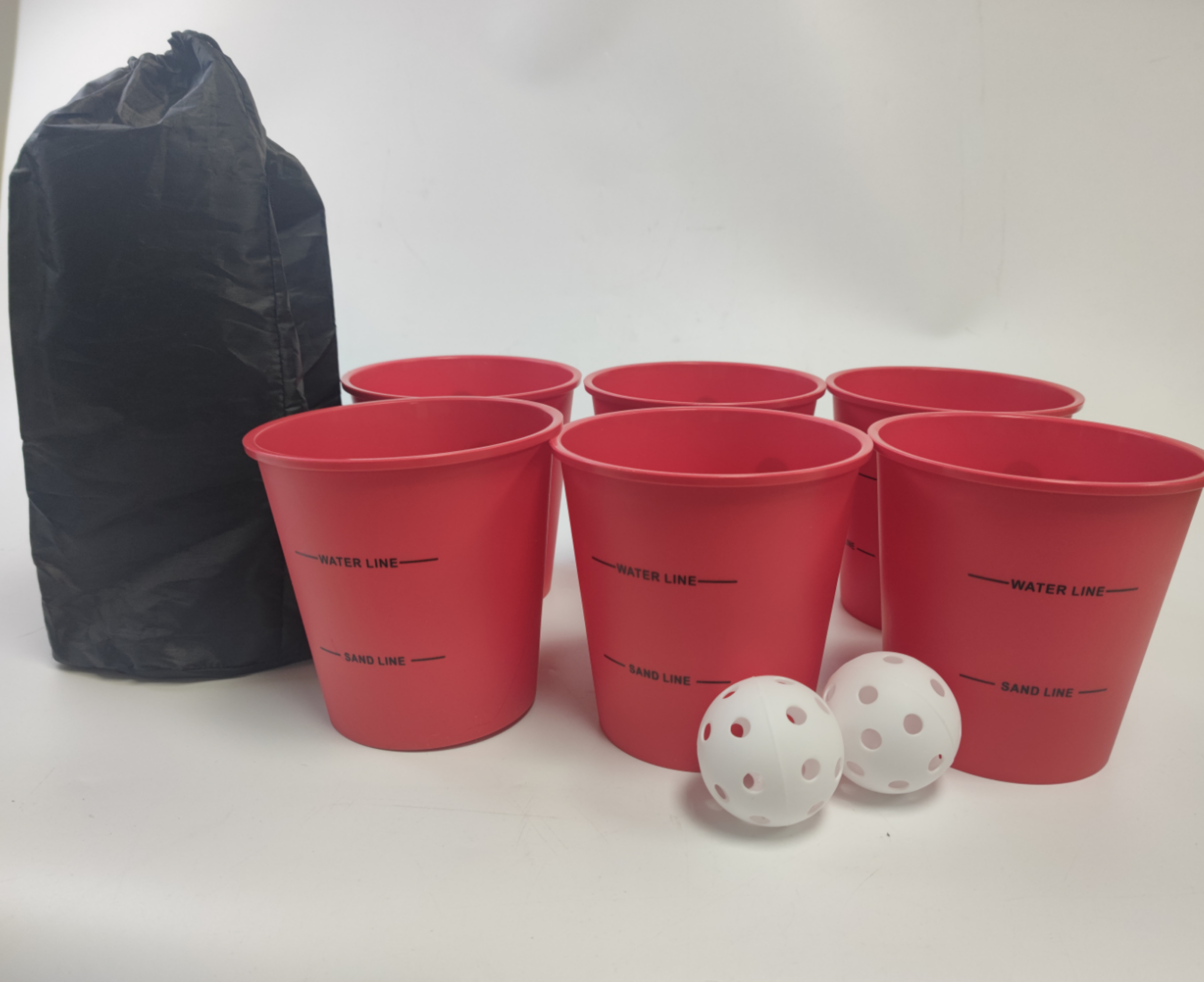 12 Buckets 4 Balls Outdoor Indoor Bucket Pong Game Set For Adults And Kids Bucket Ball