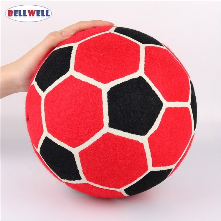 Wholesale Promotional Personalized Logo 5 Inch Black Color Pink Purple Orange Shine Jumbo Large Soft Touch Lawn Tennis Ball