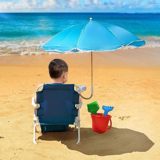 Kids folding Camping beach chair with umbrella Great for Camping, Sporting Events, Beach, Travel, Backyard, Patio