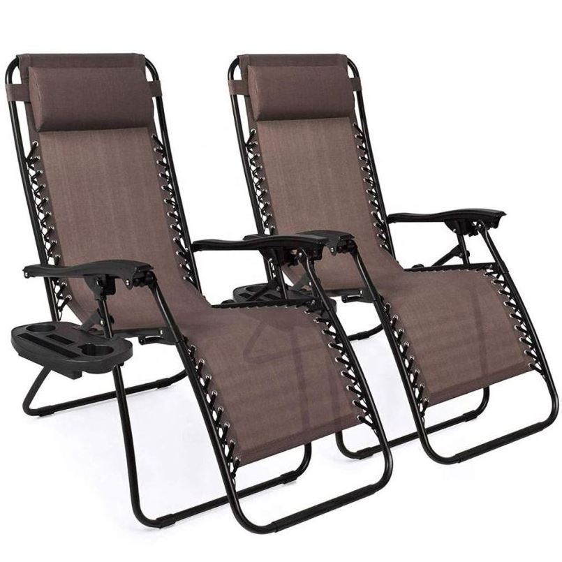 Best Choice Products Set of 2 Adjustable Zero Gravity Lounge Chair Recliners for Patio