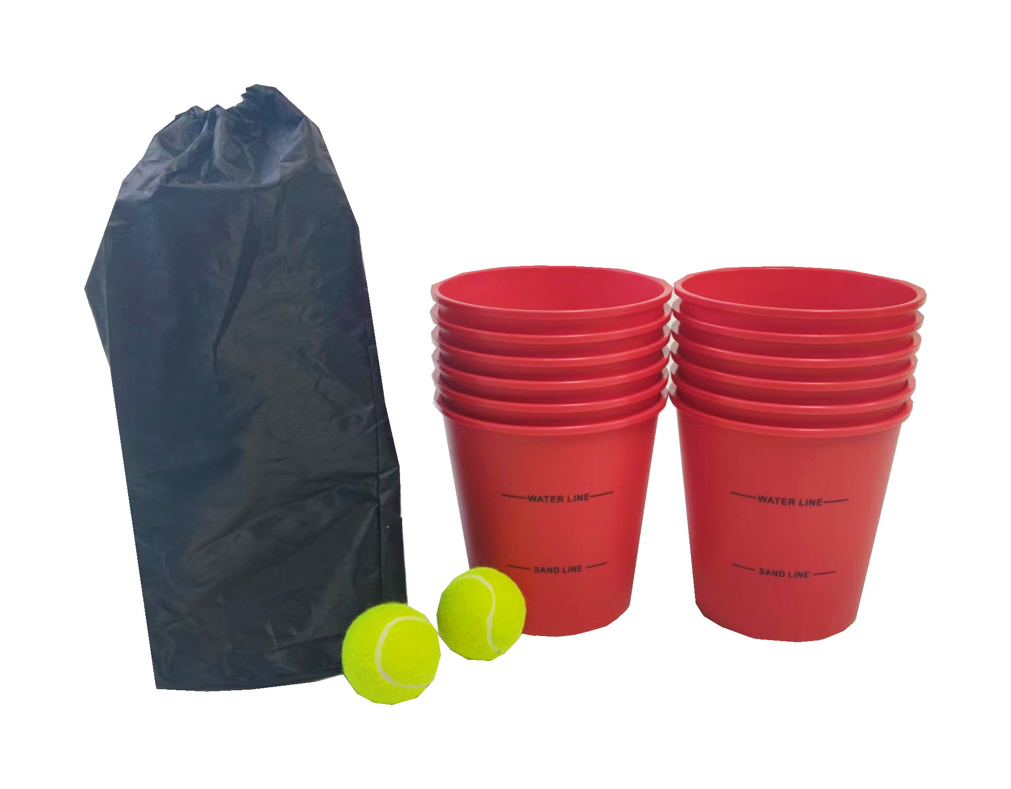 12 Buckets 4 Balls Outdoor Indoor Bucket Pong Game Set For Adults And Kids Bucket Ball