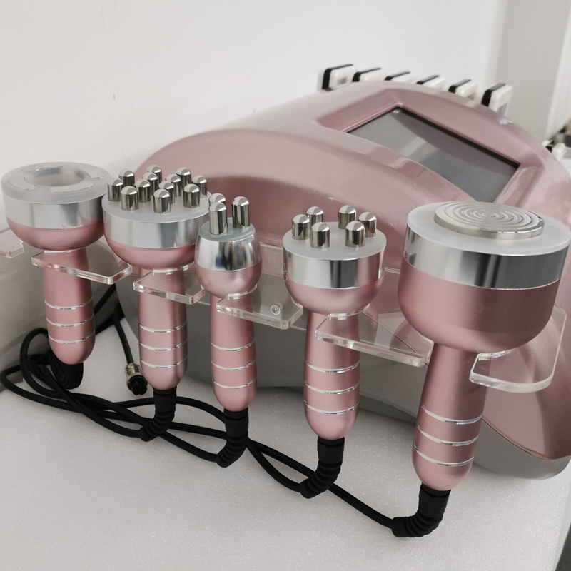 New Arrivals ! Pink 40K Ultrasonic Cavitation Machine Radio Frequency 6 in 1 Cavitation Machine with Lipo Laser