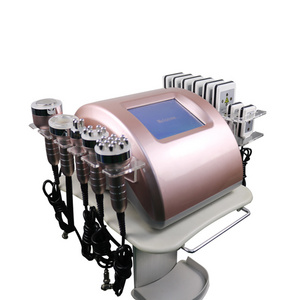 New Arrivals ! Pink 40K Ultrasonic Cavitation Machine Radio Frequency 6 in 1 Cavitation Machine with Lipo Laser