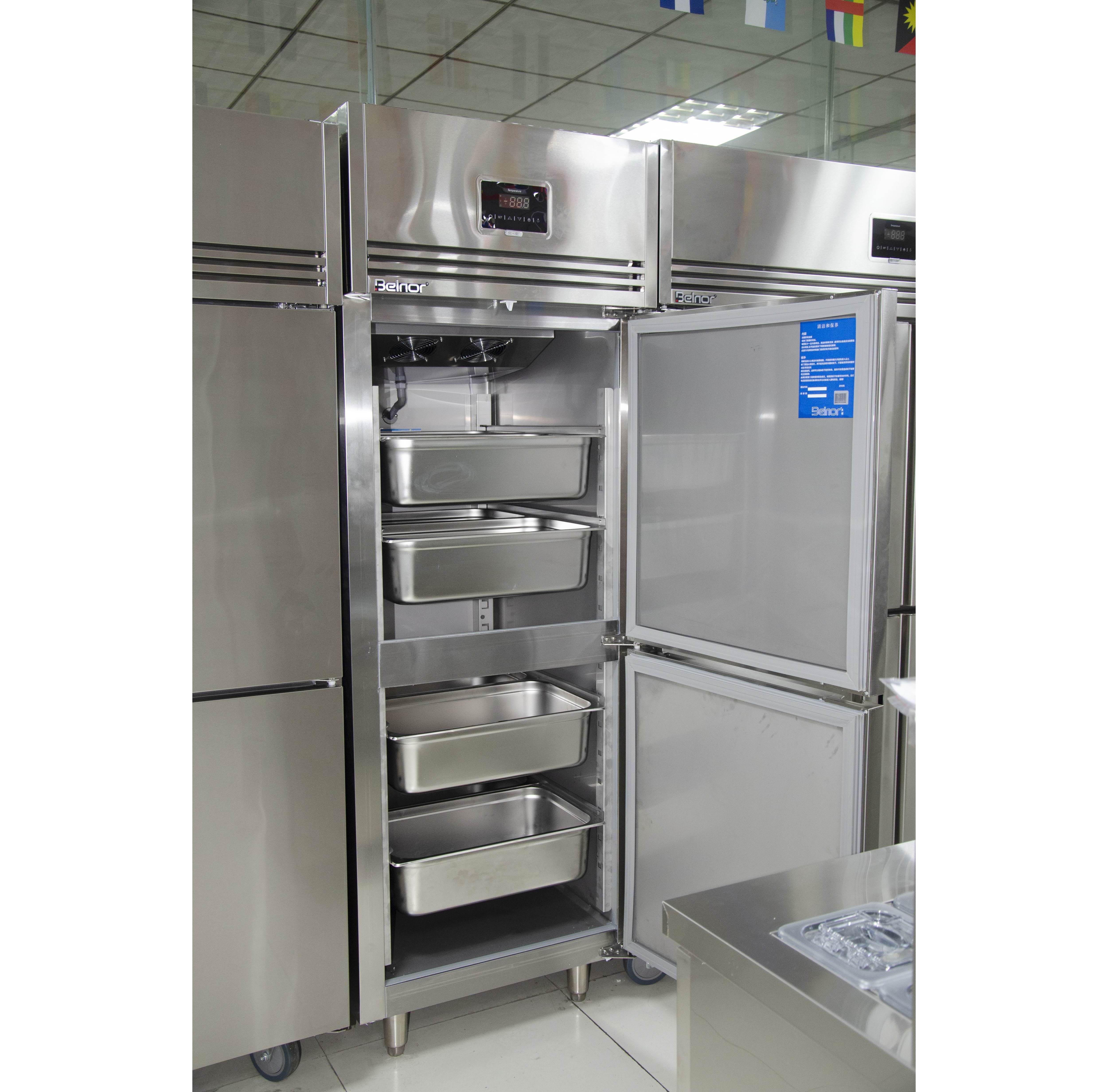 Belnor commercial four door upright stainless steel freezer  four door refrigerator stainless steel