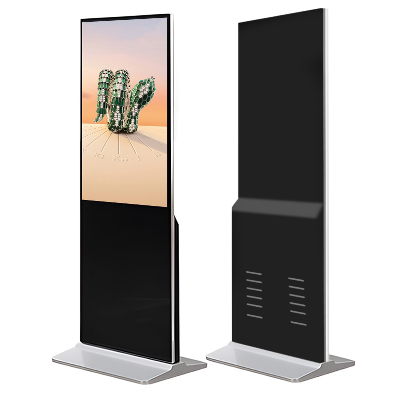 Floor Standing 55 Inch Indoor LCD Advertising Display Touch Interactive Screens AD Kiosk Stand Alone Digital Advertising Machine