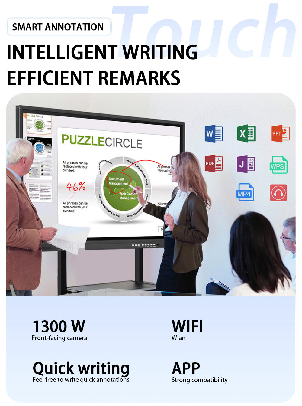 Meeting Smart Whiteboard LCD Digital Board software interactive flat panel display