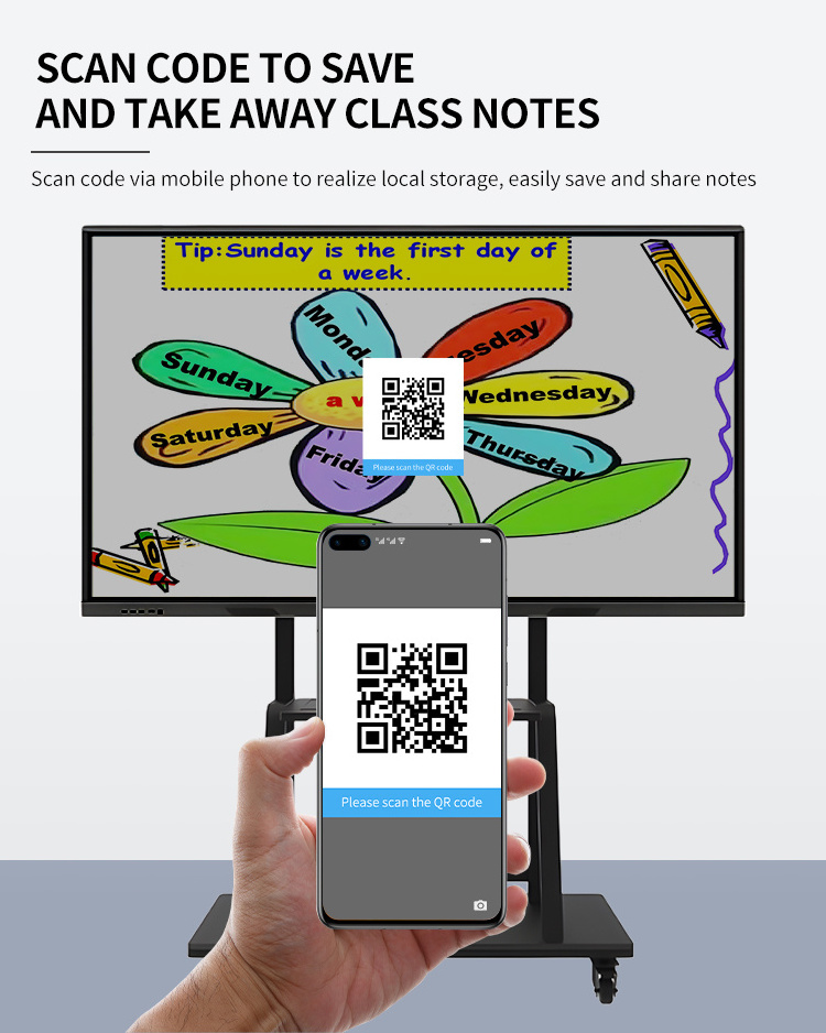 Teaching LCD TV Panels Interactive Smart Electronic touchscreen display panel Touch screen whiteboard All In one Machine