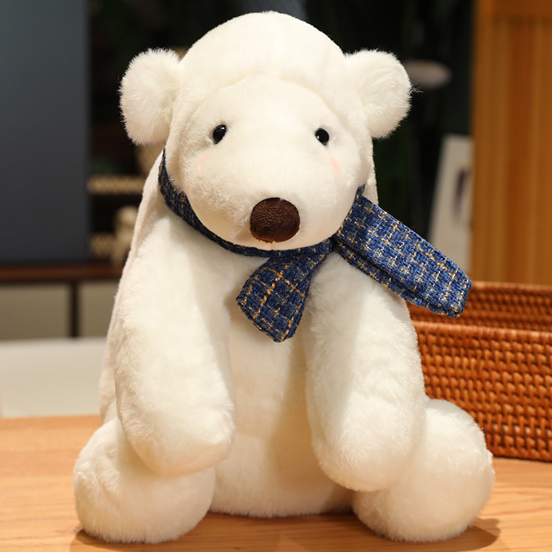 Hot Sale 2023 New Plush Toys Cute Polar Bear with Scarf stuffed & plush toy animal for children