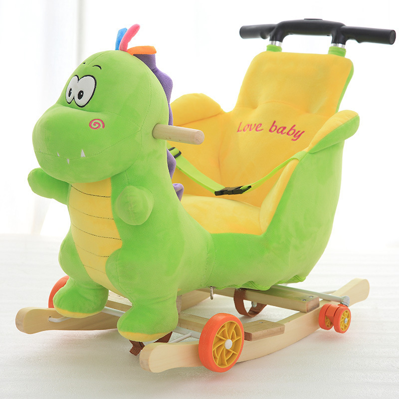 Cheap New Design Rocking Horse Outdoor Riding Horse OEM ODM Stuffed Horse Wooden Plush Rocking Chair Exercise Balance For Kids