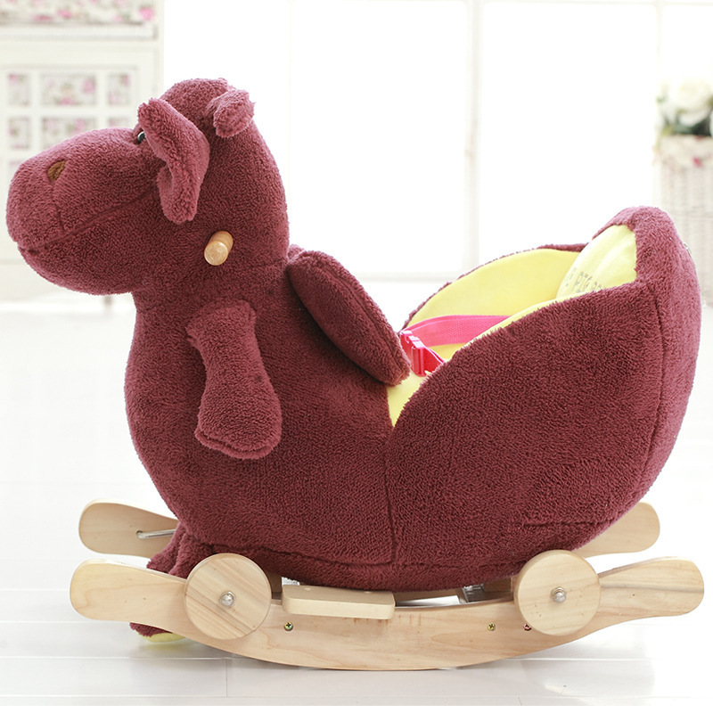 Riding Stuffed Animal Soft Plush Toys Kids Plush Wooden Baby Rocking Horse Doll The Last Day's Special Offer Plush Riding Doll