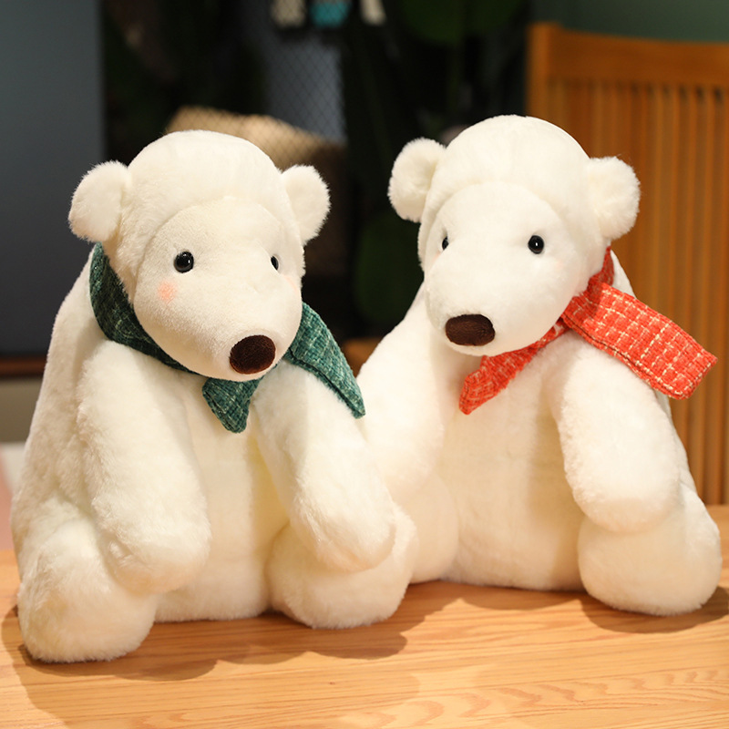 Hot Sale 2023 New Plush Toys Cute Polar Bear with Scarf stuffed & plush toy animal for children