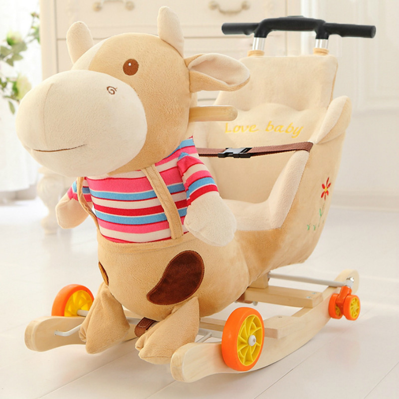 Children Ride On Toy Animal Unicorn Rocking Horse OEM/ODM Kids Wooden Rocking Decoration Riding Horse plush For Kids' Education