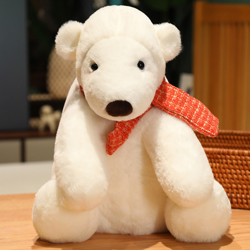 Hot Sale 2023 New Plush Toys Cute Polar Bear with Scarf stuffed & plush toy animal for children