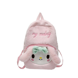 Cartoon Plush Backpack Blue Pink Black Kouromi Melody Baby Plush Schoolbag Cinnamoroll Stuffed Backpacks Bags FOR KIDS