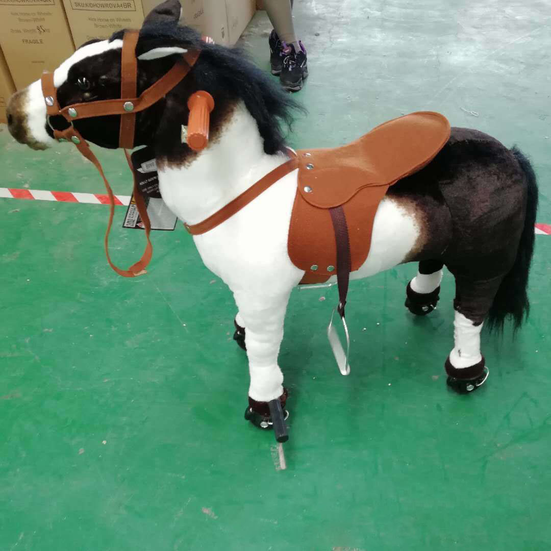 Children Ride on Toy Animal Rocking Horse OEM/ODM Rocking Horse Doll Animal Shaped Chair Plush Toy for Education Carton Box 5pcs