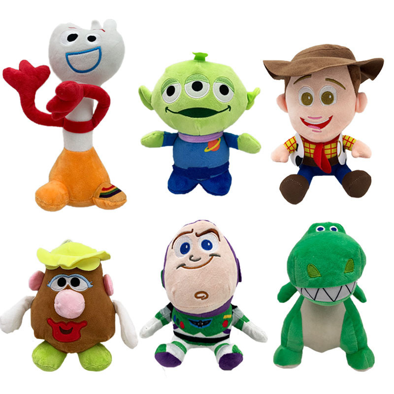 Story Plush Toy Cartoon Forky Woody Jessie Fokry Alien Buzz Potato Head Partysaurus Rex Stuffed Plush Toy