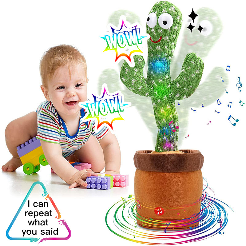 Soft Dancing Cactus Plush Toy Cartoon Factory Cheap Cactus Singing Dancing Talking Toys for Kids 2023 TK Hot Sale 32cm Unisex