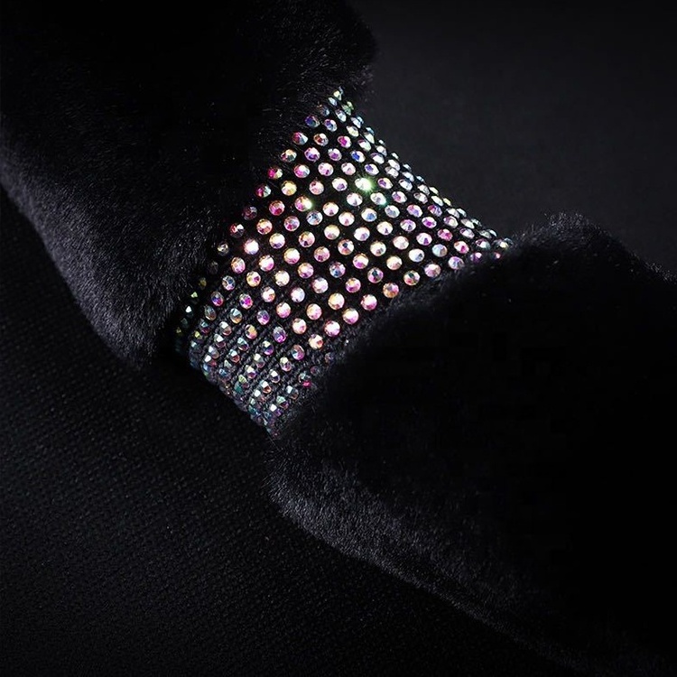 Coloured Diamonds Separated Half Auto Elastic Steering Wheel Protector Car Steering Wheel Cover