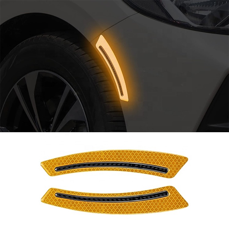 Car Bike Night Visibility Waterproof Prism Adhesive Design Car Wheel Eyebrow Reflective Sticker Stripe Decal for Motorcycle