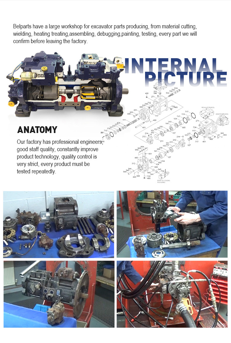 Excavator Factory R210LC-9 ZX200-3 PC200-6 SK250LC EC55 Hydraulic Pump main pump For Komatsu Kobelco Doosan Hitach hyundai