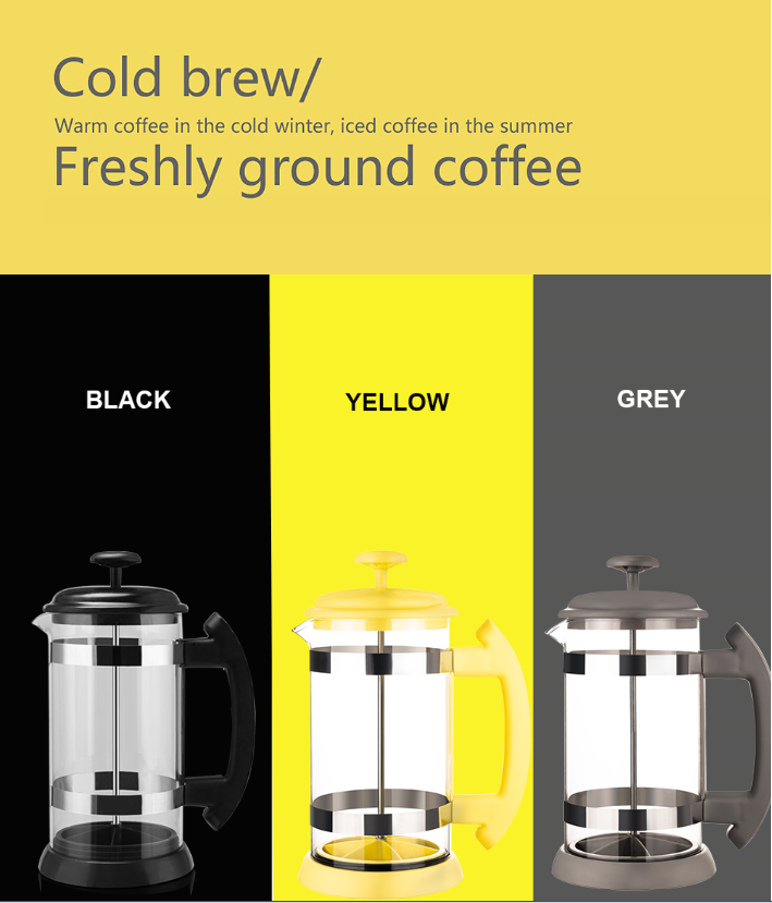 Portable Tea and Coffee Maker Bottle Coffee Press Bottle 1000ML Press Coffee Maker for  Home Office Restaurant