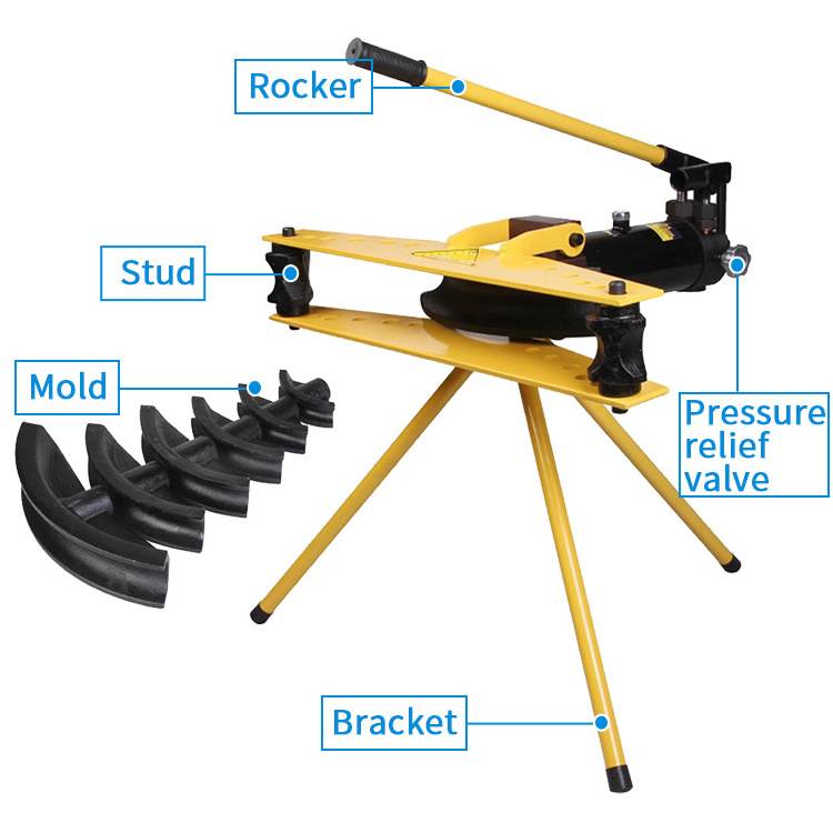 ODETOOLS Hydraulic Electric Carbon Steel Tube bending machine Manual Pipe bender