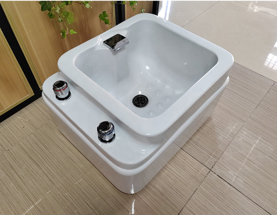 Factory cheap price pedicure foot spa,foot soaker,wash bath tub with Soak Massage Jet Nail Shop Pedicure Bowl Foot Spa Sink