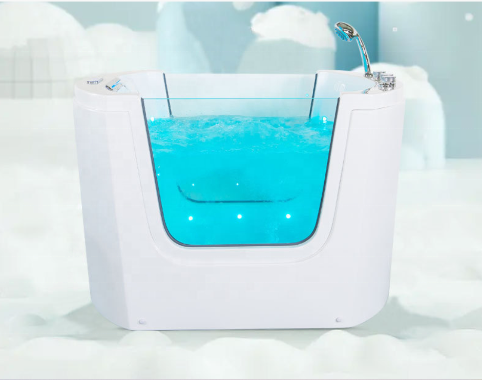 Maternal and infant shops thermostatic baby spa acrylic bath tub whirlpool air jetted spa massage hydrotherapy kids bathtub