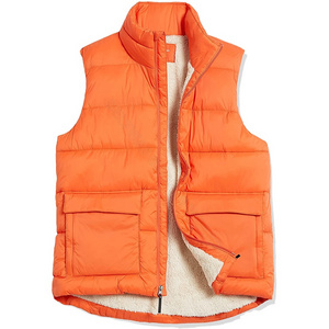 wholesale custom high quality mens nylon puffer jackets vest with hood