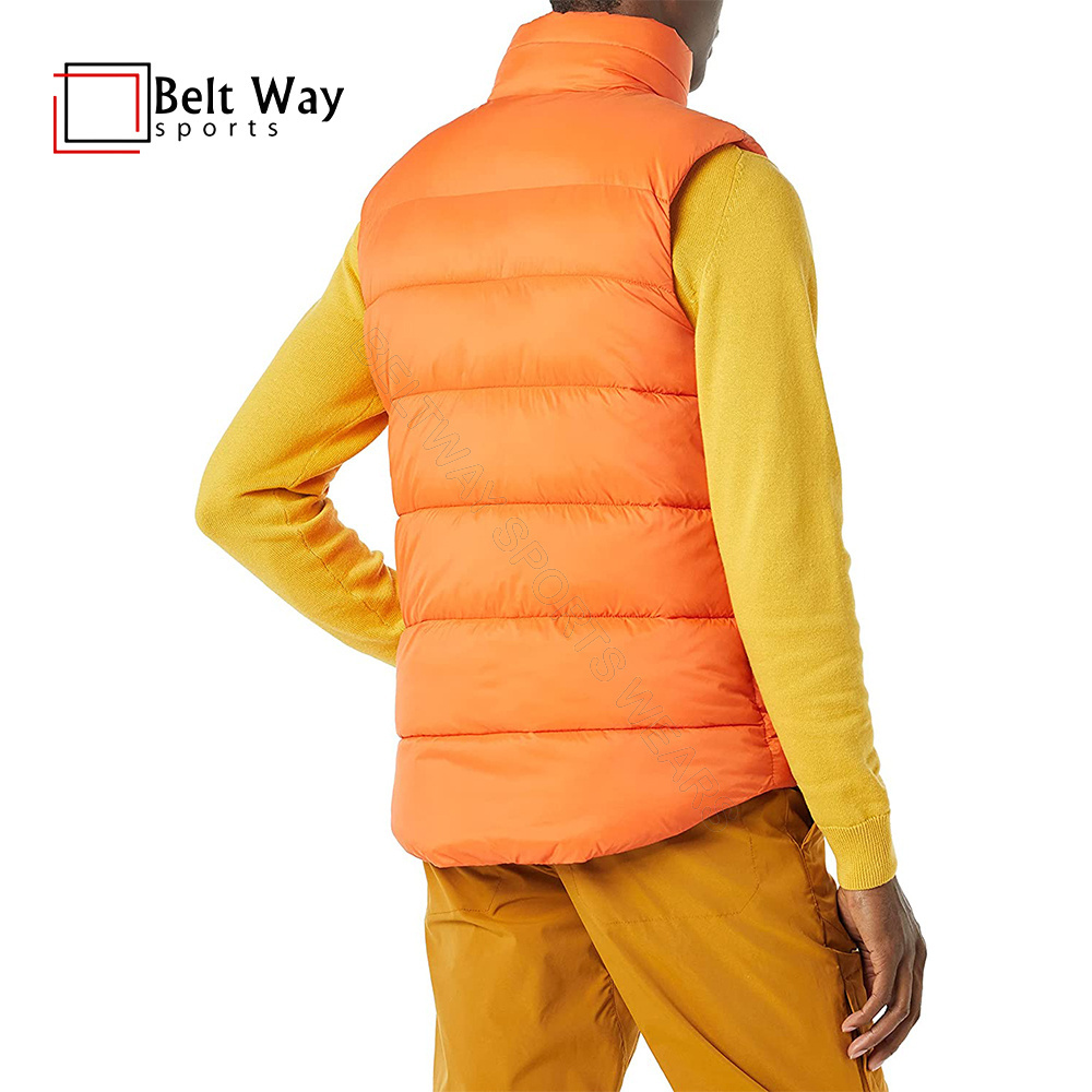 wholesale custom high quality mens nylon puffer jackets vest with hood