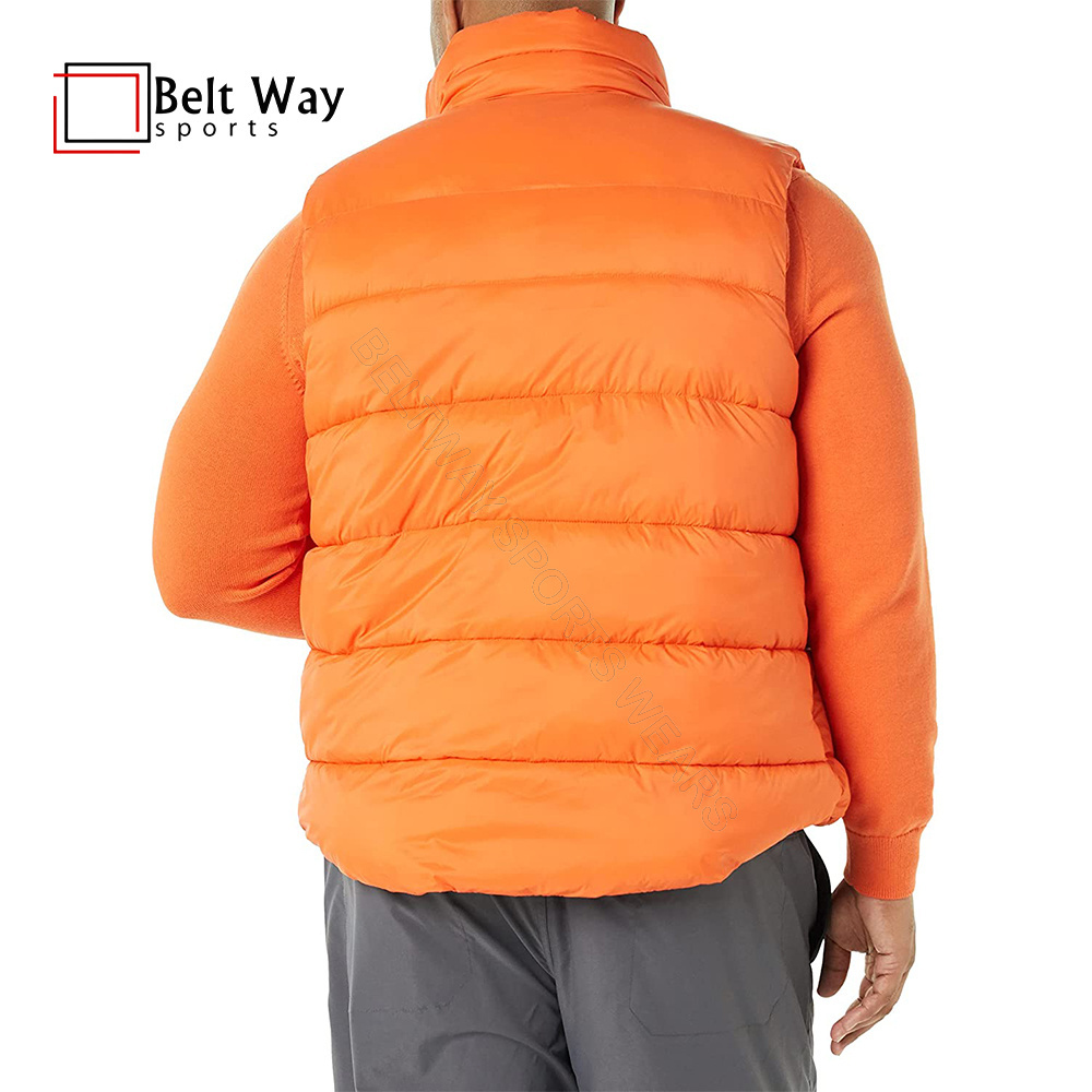 wholesale custom high quality mens nylon puffer jackets vest with hood