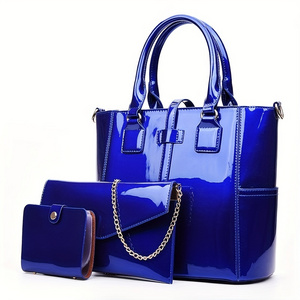 Lacquer Leather Wholesale Women Handbags Glossy Bag Ladies Women Fashion Handbags Zipper Vertical Designer Handbag Wholesale