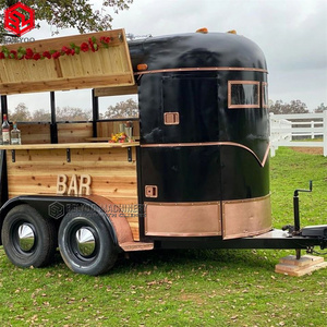 Fast Food Truck Mobile Horse Trailer Mobile Fully Equipped Ice Cream Coffee Vintage Food Shop Trailer for Sale